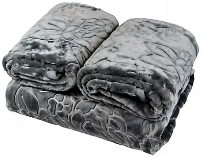 تصویر 4 از پتو گلبافت طوسی سبک و کاربردی مناسب استفاده روزانه